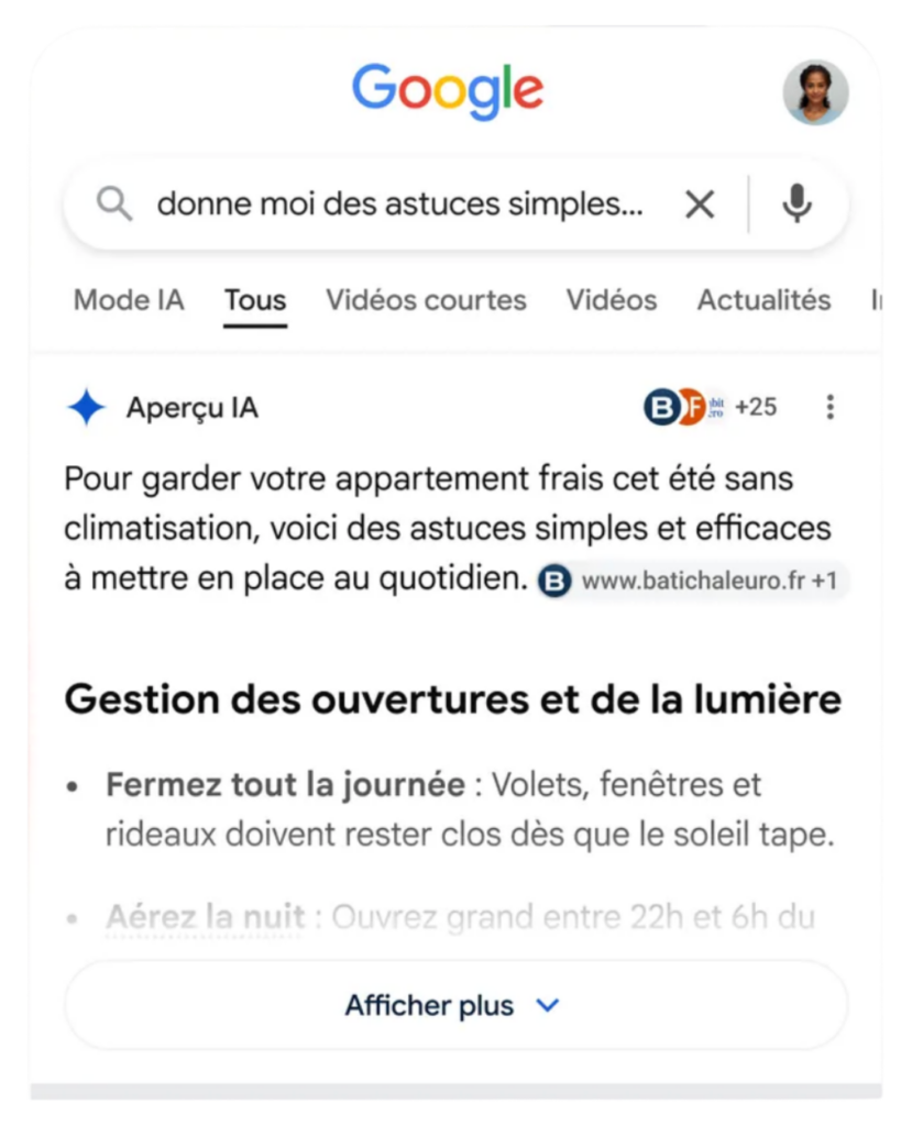Google Aperçus IA et Mode IA : comment préparer votre réseau d'enseignes à la nouvelle recherche Google 2 post chiffre du mois 2